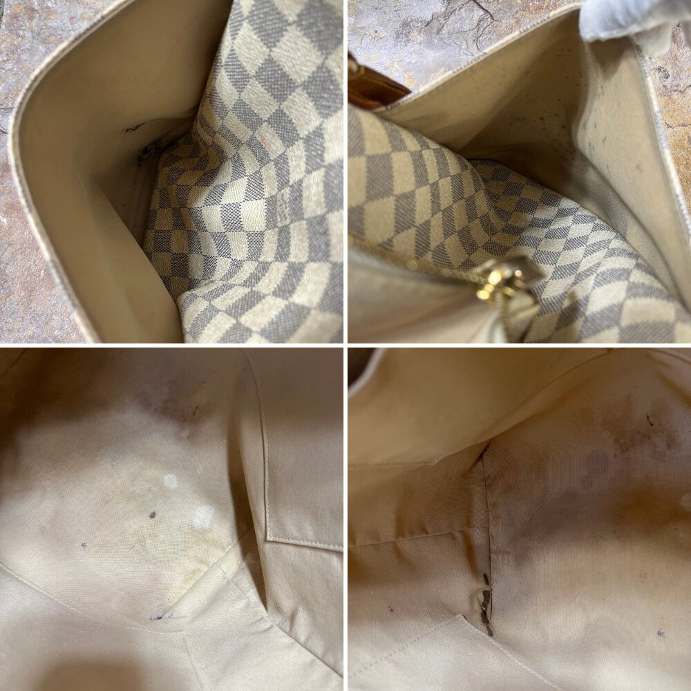 Louis Vuitton Totally MM Tote Bag Canvas Damier Azur Shoulder Bag - Picture 12 of 14